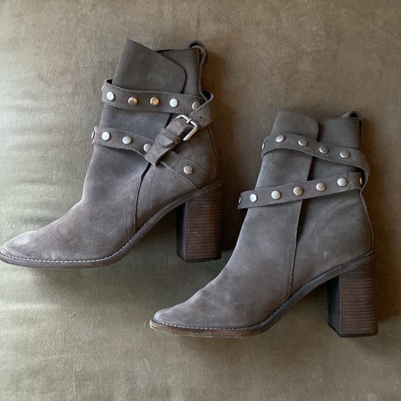 See by Chloe Fawn Suede and Nickel Grommet Ankle Booties - Picture 2 of 14